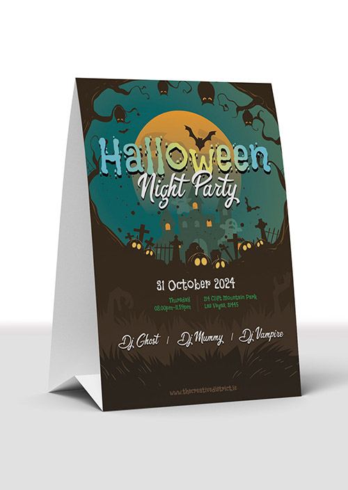Halloween Table Tent Design – The Creative District